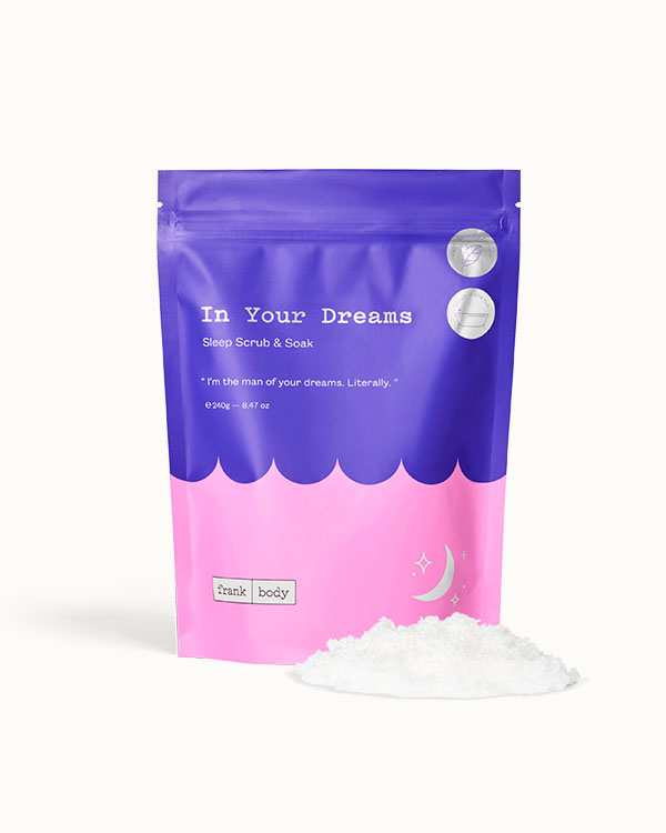 frank body In Your Dreams Sleep Scrub & Soak for the bath