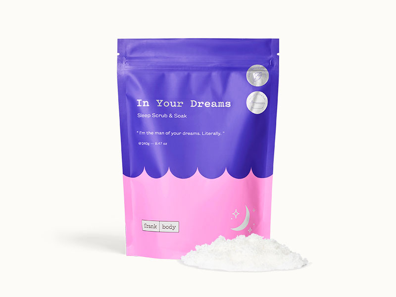 frank body In Your Dreams Sleep Scrub & Soak for the bath