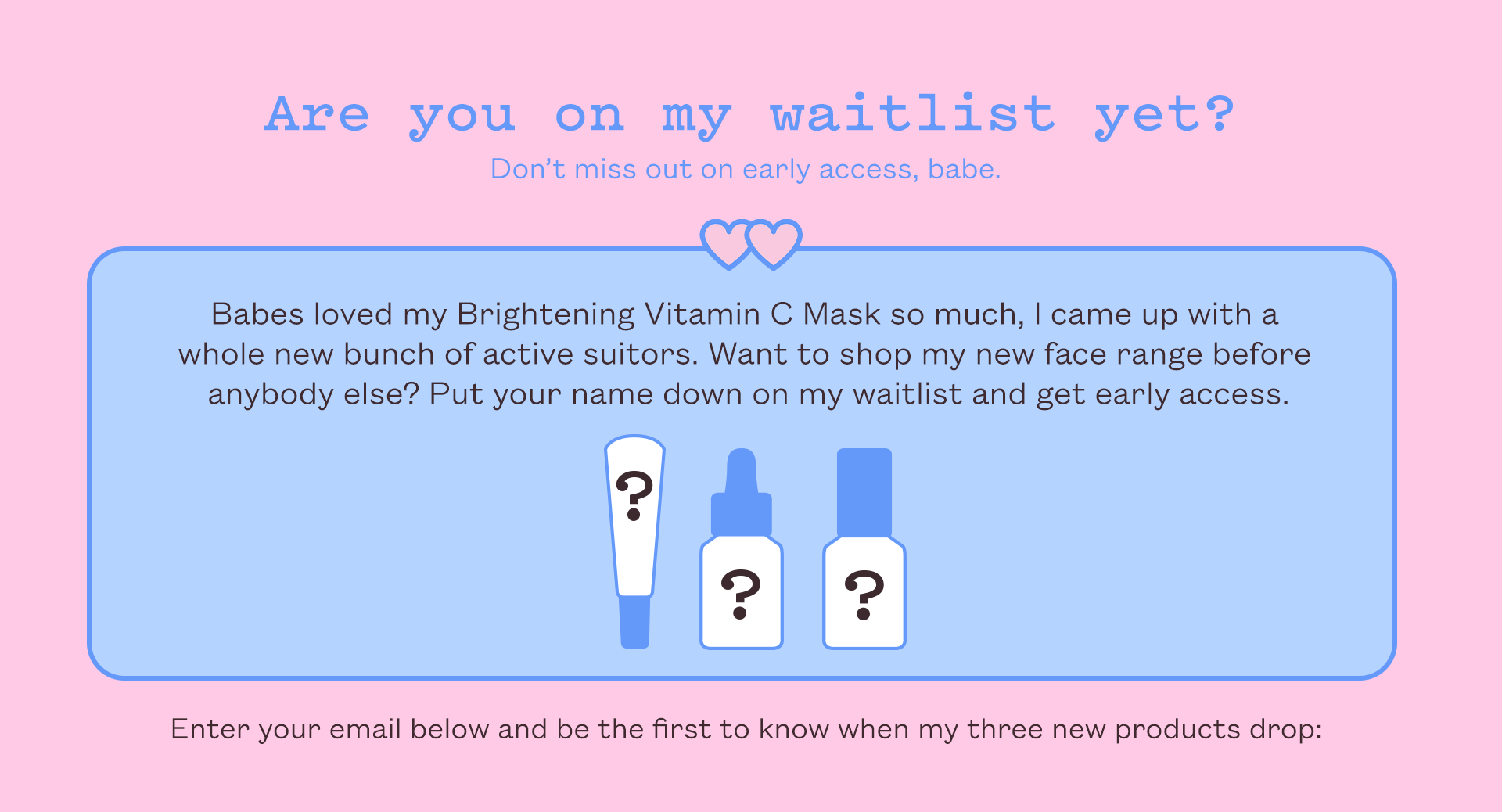 Actives waitlist Hero header