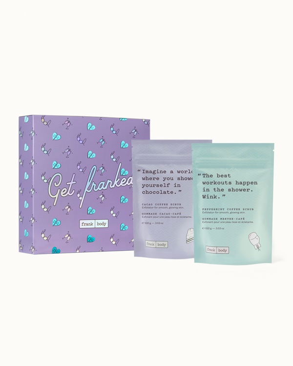 frank body Peppermint Mocha Shower Together Kit for Christmas