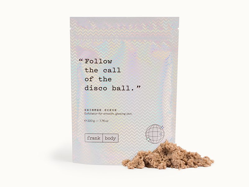frank body shimmer scrub
