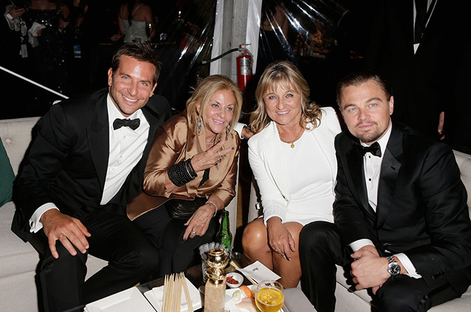 Bradley Cooper and his mum Gloria Campano at the Golden Globes