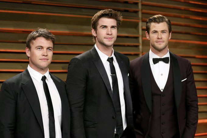 Luke, Liam and Chris Hemsworth